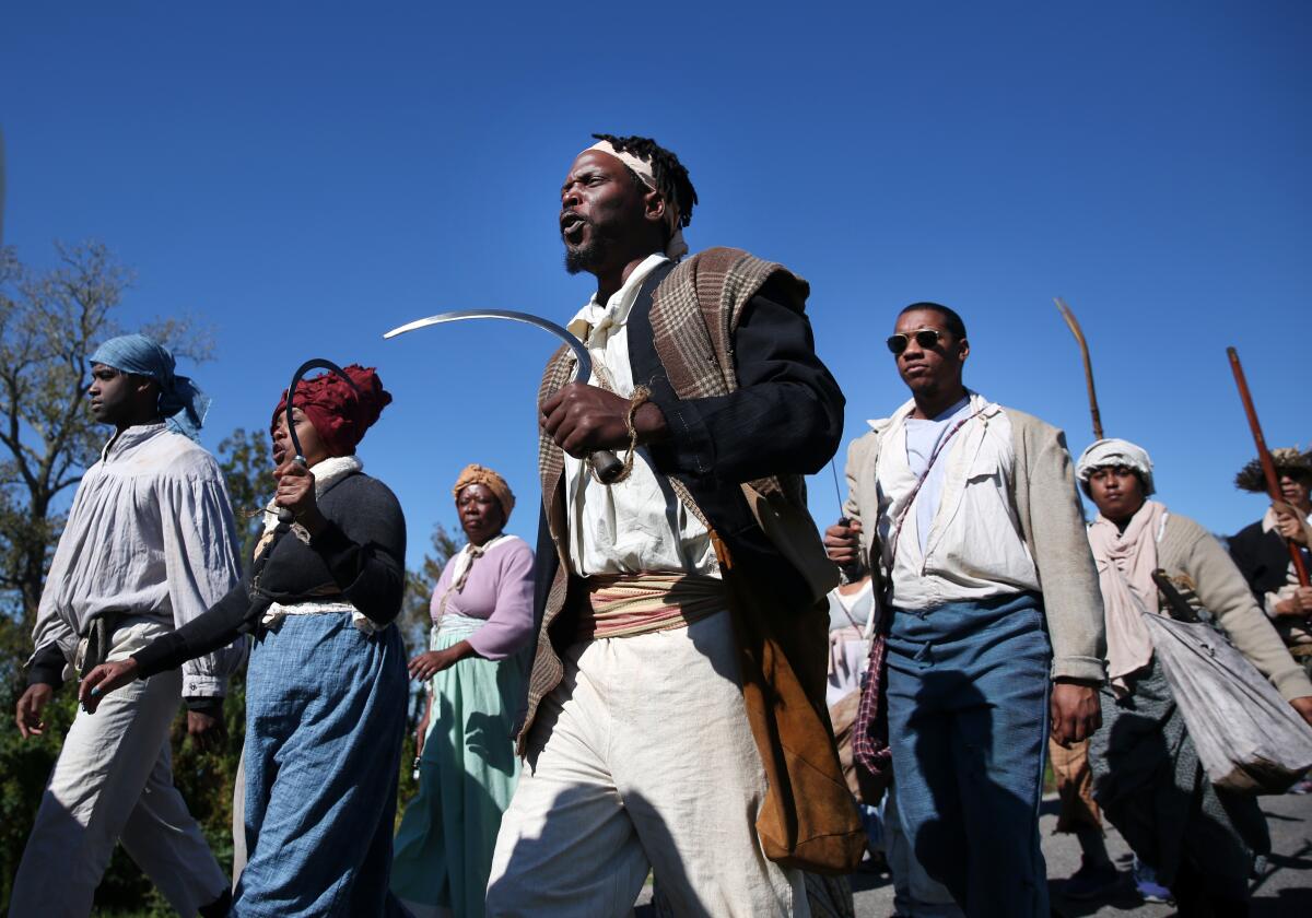 The reenactment spotlights the largest slave rebellion in U.S. history, an event that is largely overlooked.