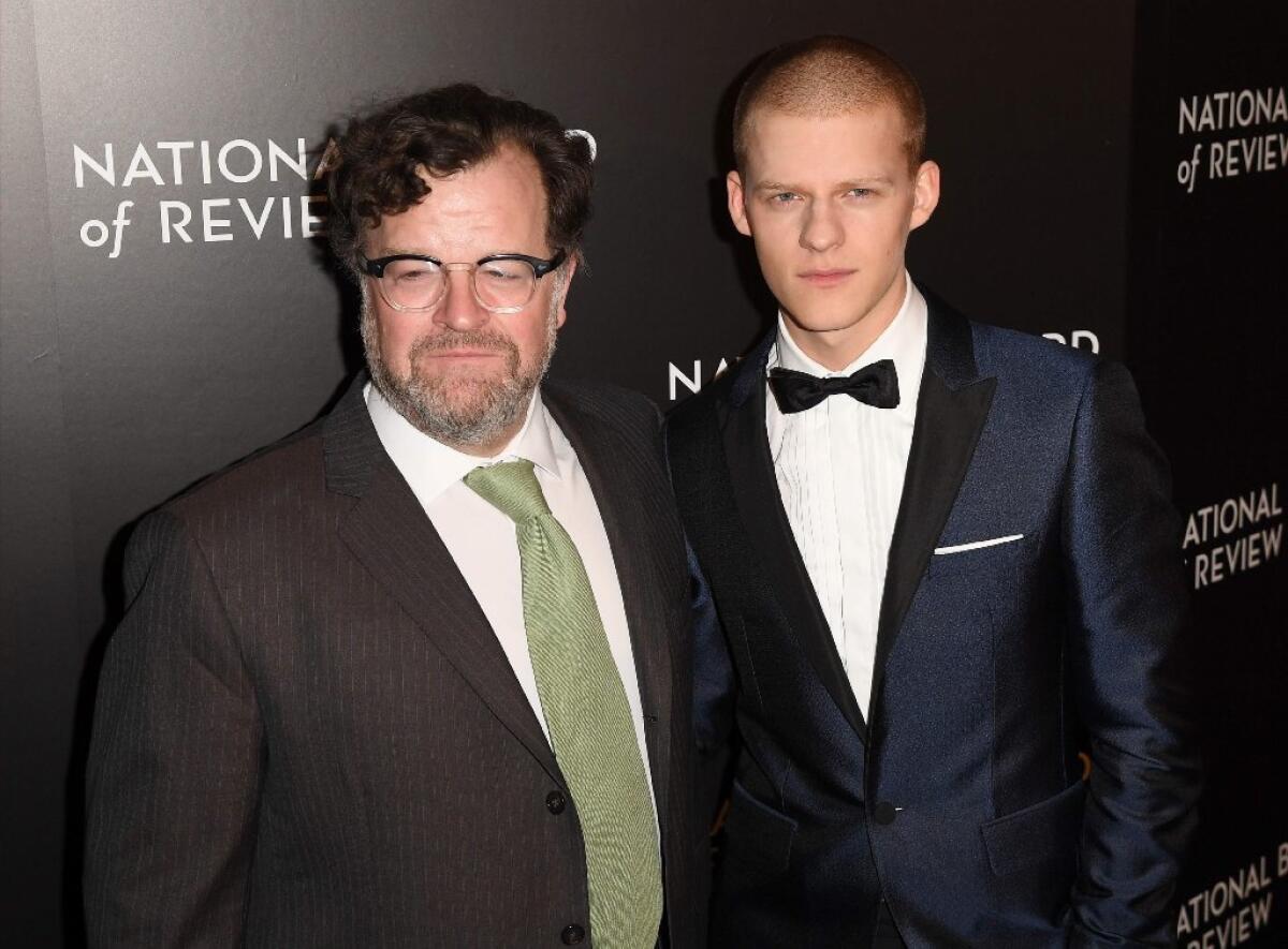 "Manchester by the Sea" director Kenneth Lonergan and actor Lucas Hedges attend the 2017 National Board of Review gala.