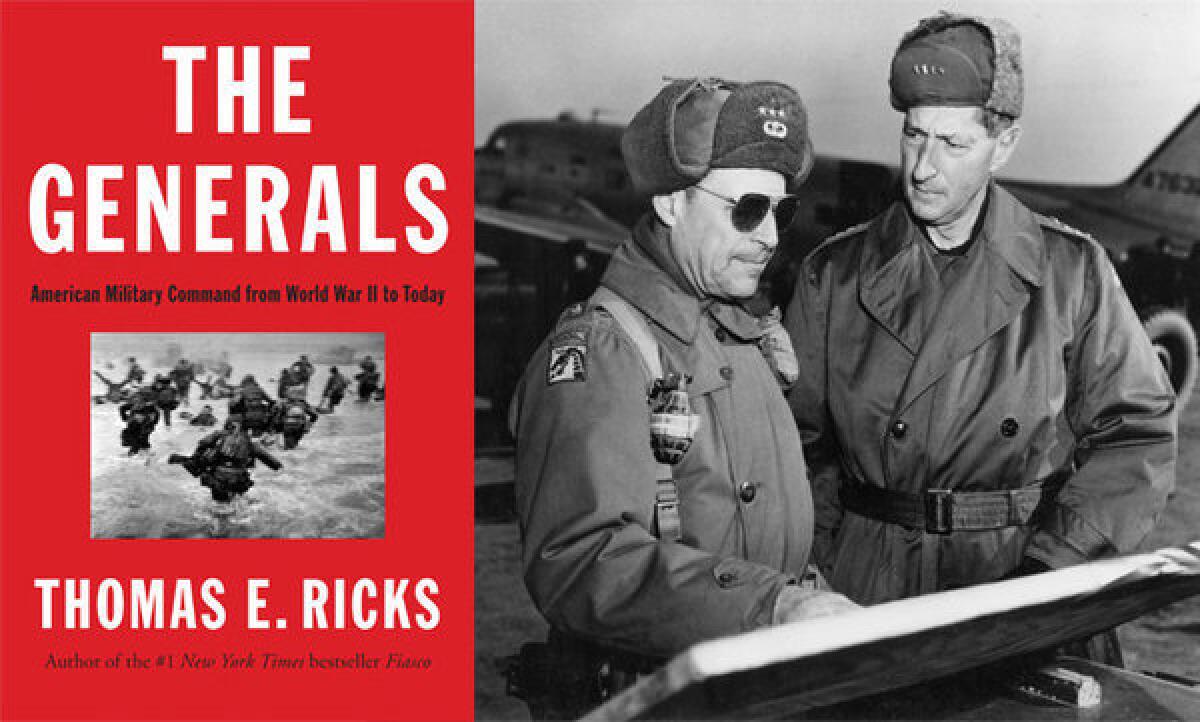 Gen. Matthew Ridgway, left, is shown in 1950 with Gen. Mark W. Clark in Korea. Thomas E. Rick admires Ridgway for fixing problems with U.S. objectives in Korea.
