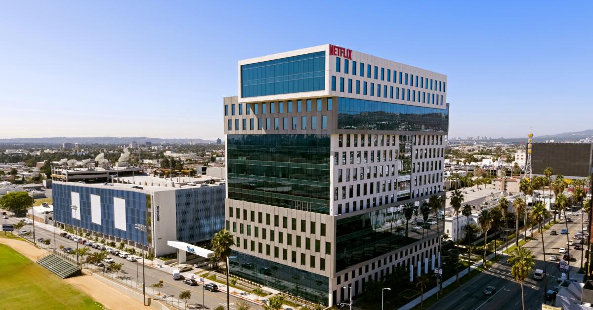 Icon, an office building at Sunset Bronson Studios in Hollywood that is occupied by Netflix. 