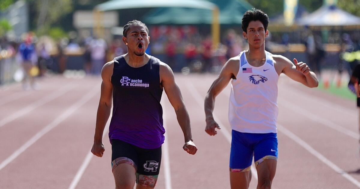 RJ Sermons, on the fast track to USC, shows off his 200 speed at Masters Meet