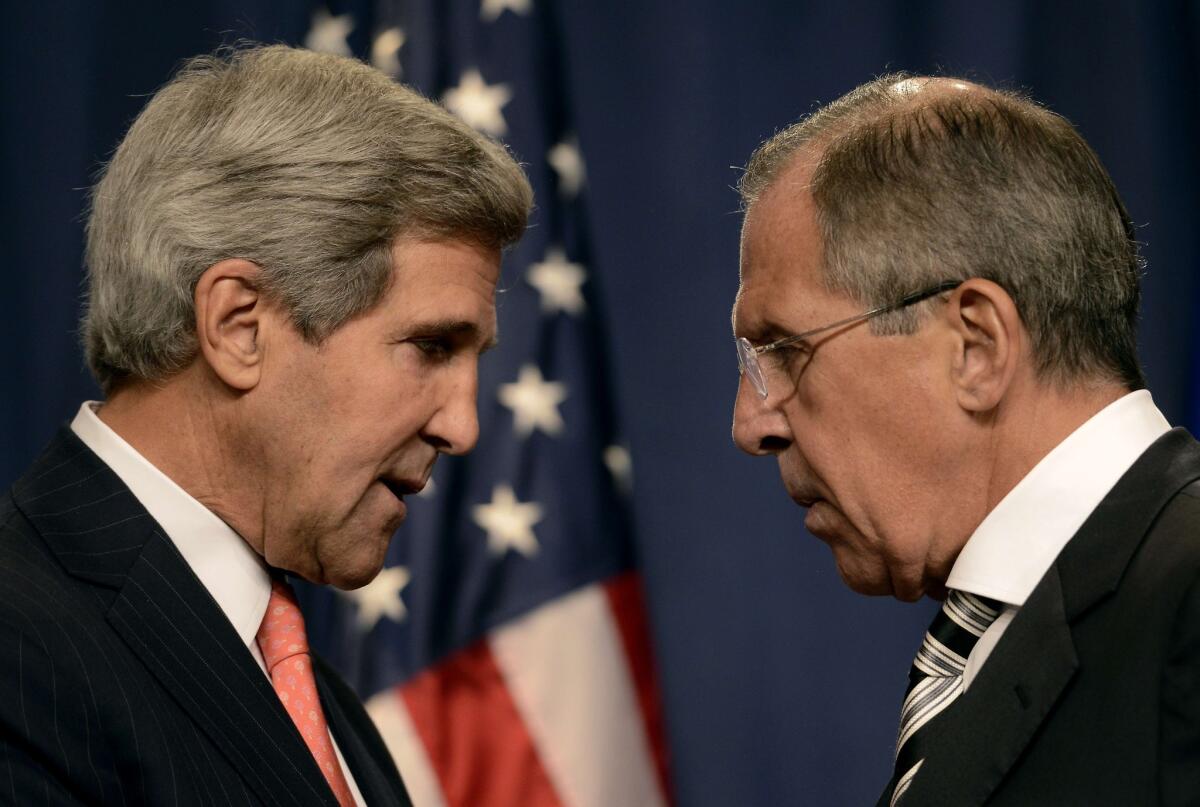 U.S. Secretary of State John F. Kerry, left, and Russian Foreign Minister Sergei Lavrov have been confronting an array of divisive issues over the last two years as relations between the former Cold War rival nations have deteriorated.