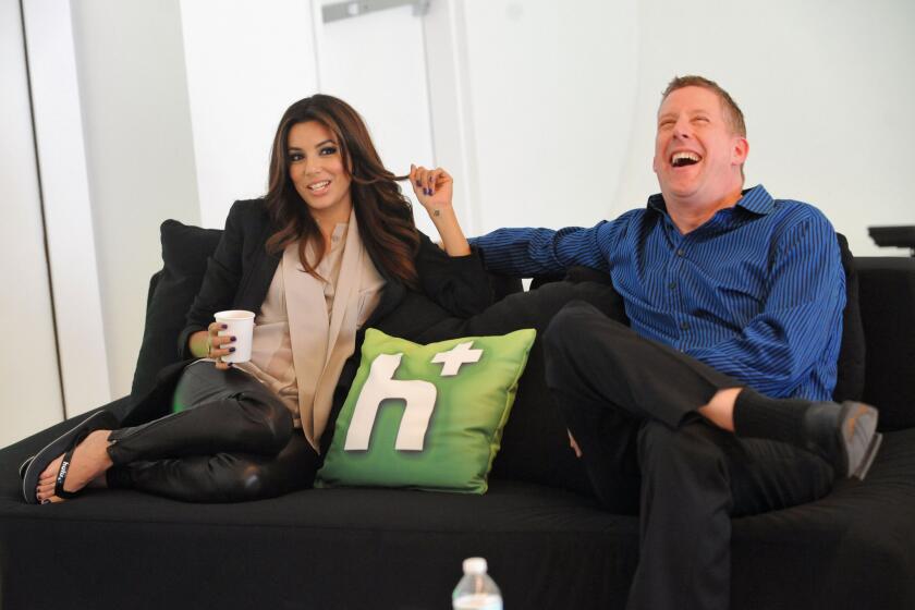The prospective sale of Hulu has attracted interest from digital media players, as well as cable and satellite TV providers. Above, Eva Longoria and Michael Shipley appear at a Hulu event in New York City.