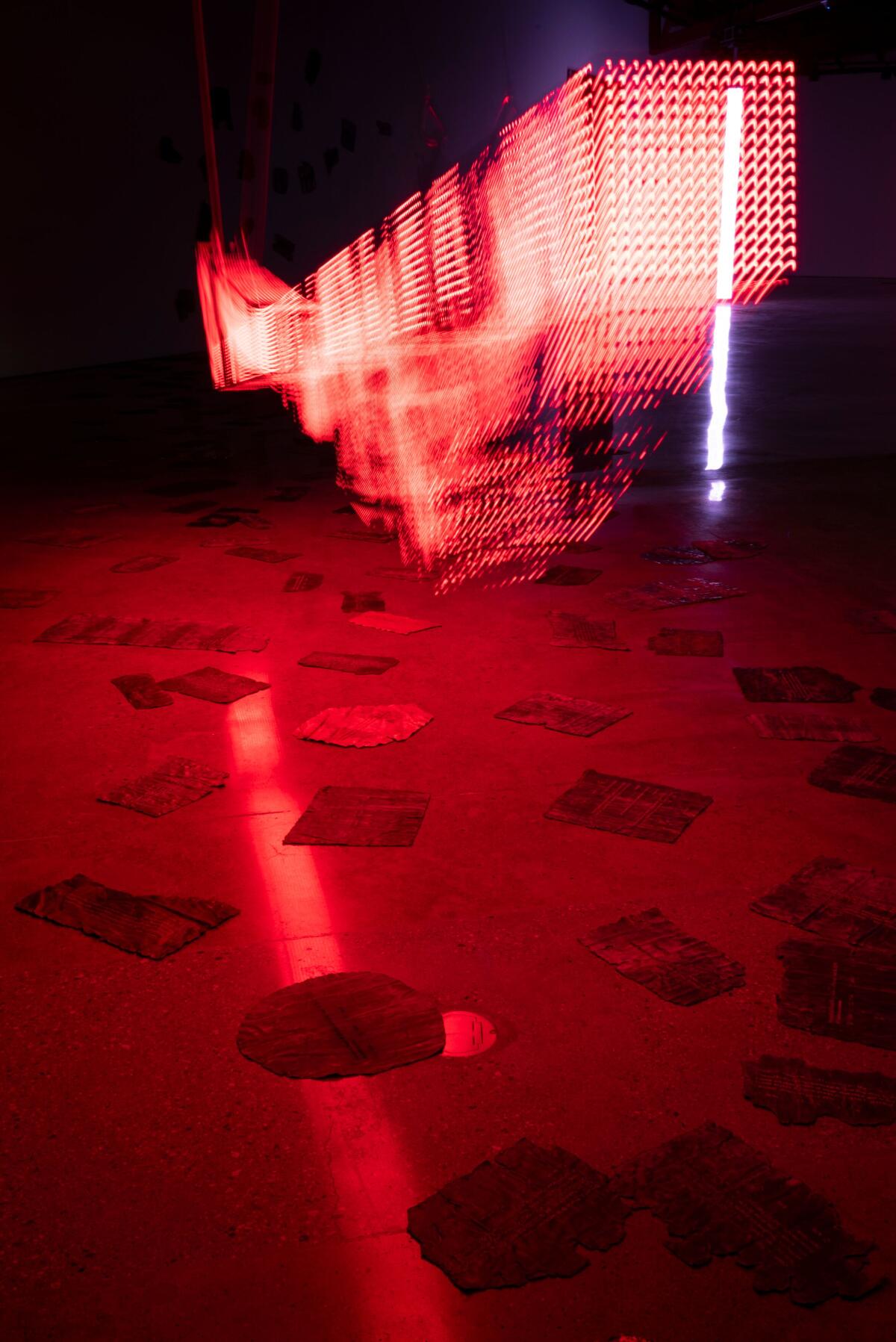 Image of a red LED installation.