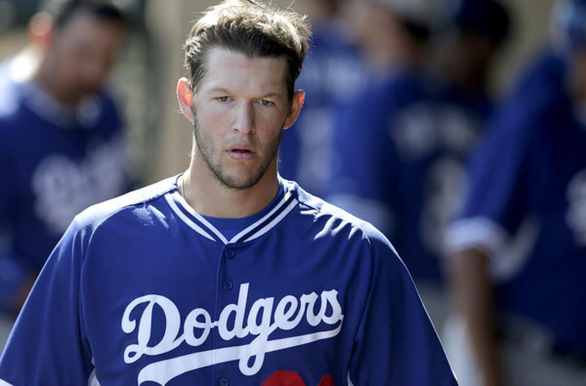 Dodgers ace Clayton Kershaw, who has struggled this spring, has led the majors in earned-run average each of the last three seasons.