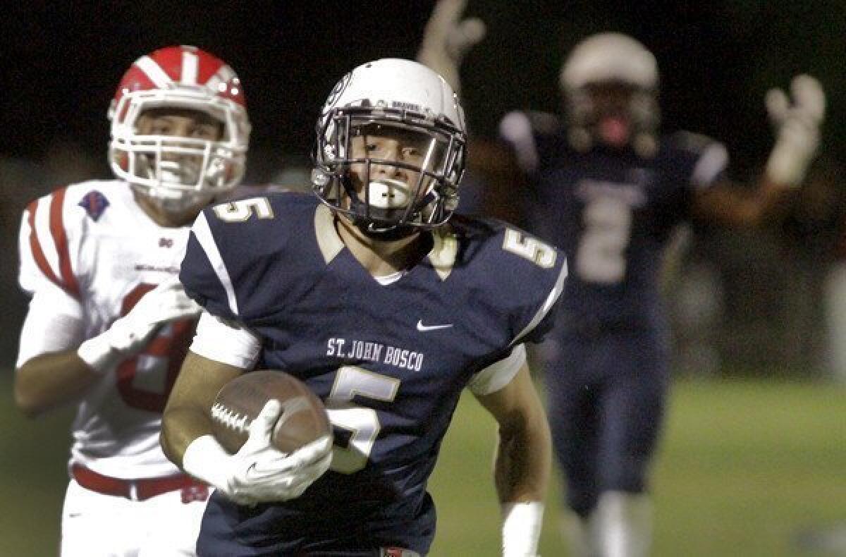 Running back Sean McGrew and top-ranked St. John Bosco will be the team to beat in the elite Pac-5 Division playoffs.