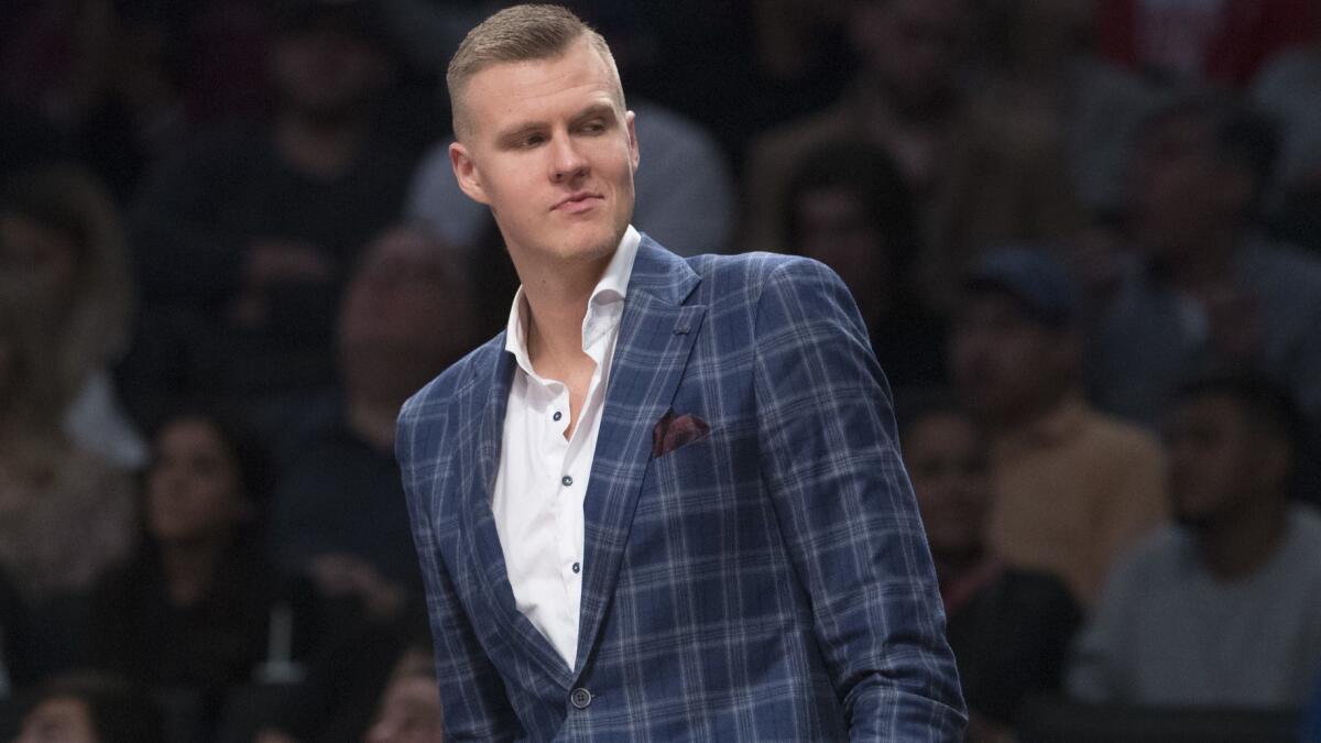 Kristaps Porzingis continues to rehab from surgery to repair a torn ligament in his left knee.