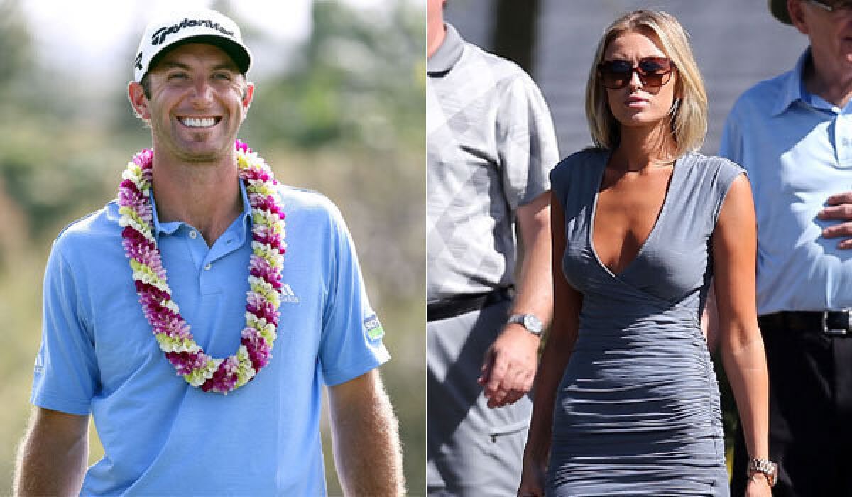 Dustin Johnson and Paulina Gretzky were spotted together throughout the PGA Tournament of Champions, which Johnson won.