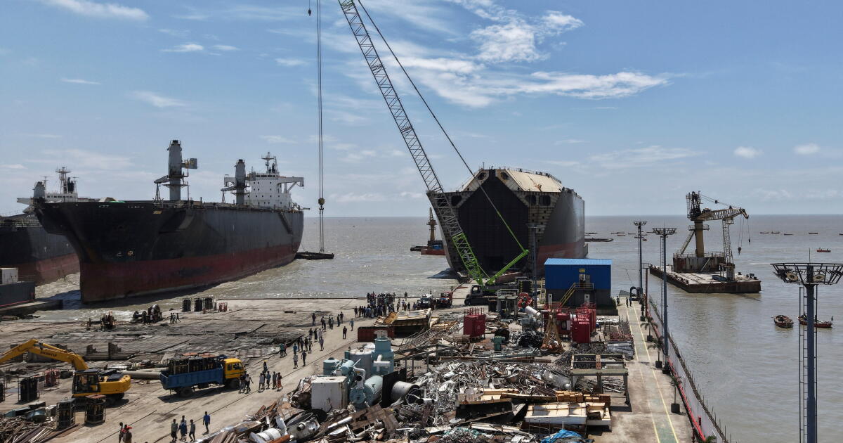 A toxic gas leak at a Bangladesh shipbreaking yard kills at least 8 workers