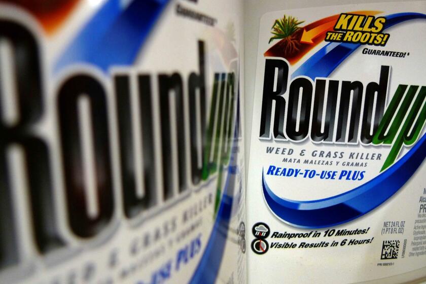 Monsanto makes Roundup weed killer, as well as seeds for fruits, vegetables, corn, soybeans, cotton and other crops.