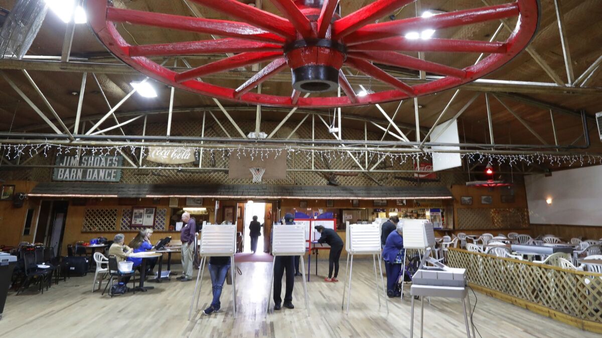 Voters cast their ballots in Salisbury, N.C. on Nov. 6.