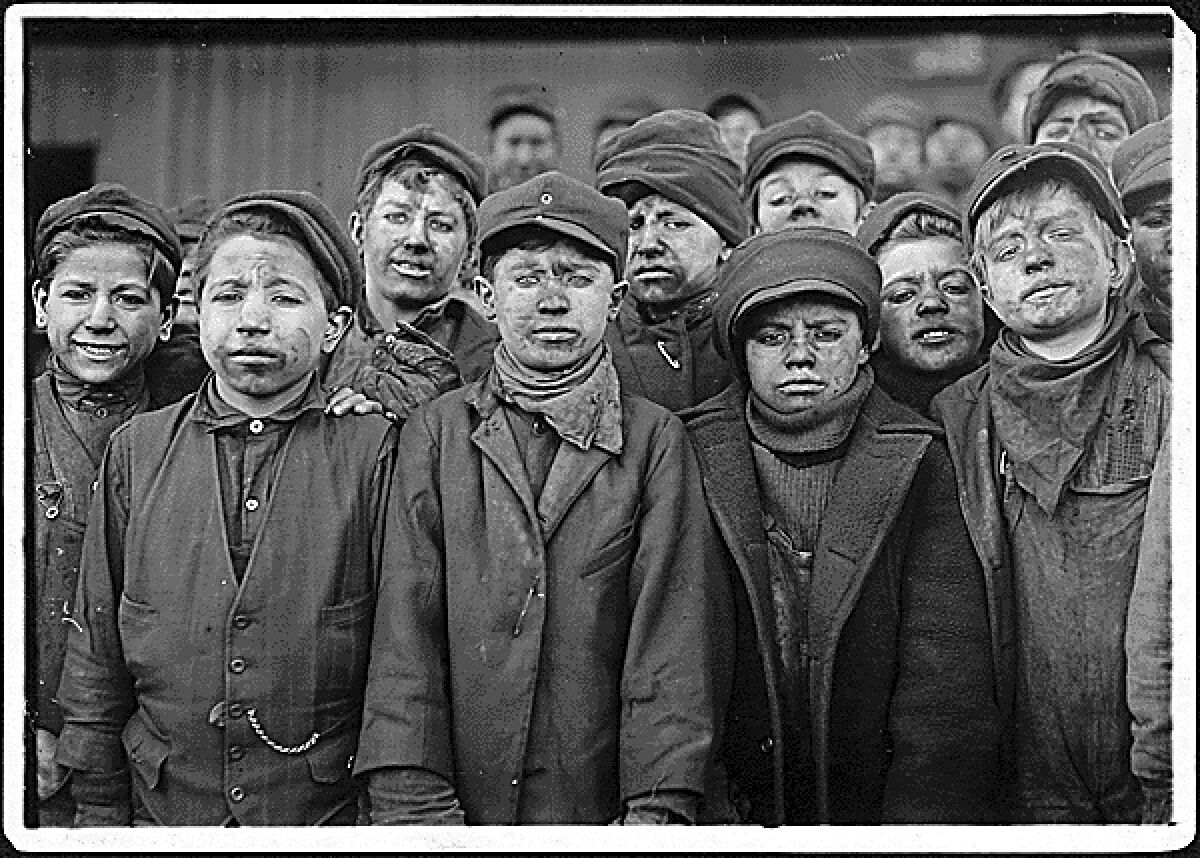 Child workers in a mine in 1911.