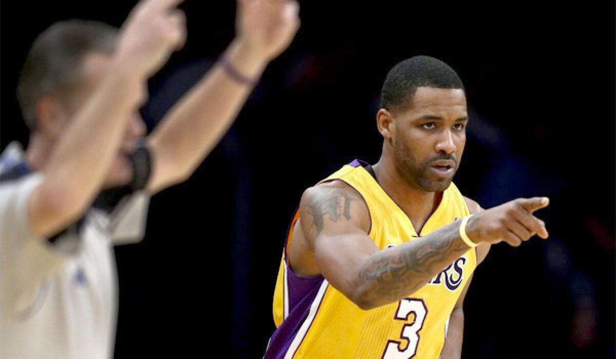 Forward Shawne Williams is averaging 5.2 points on 20.4 minutes per game for the Lakers this season.