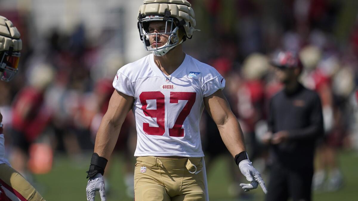 49ers DE Nick Bosa prepares for bigger second season - The San Diego  Union-Tribune