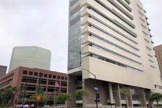 A view of San Diego's neighboring federal courthouses downtown.
