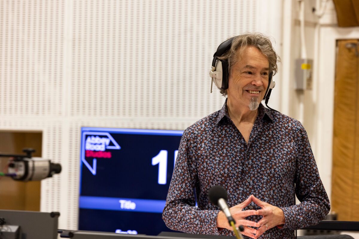 Carter Burwell in a recording studio.