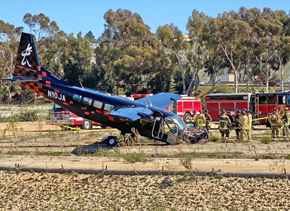 A skydiving plane crashed near Oceanside Airport 