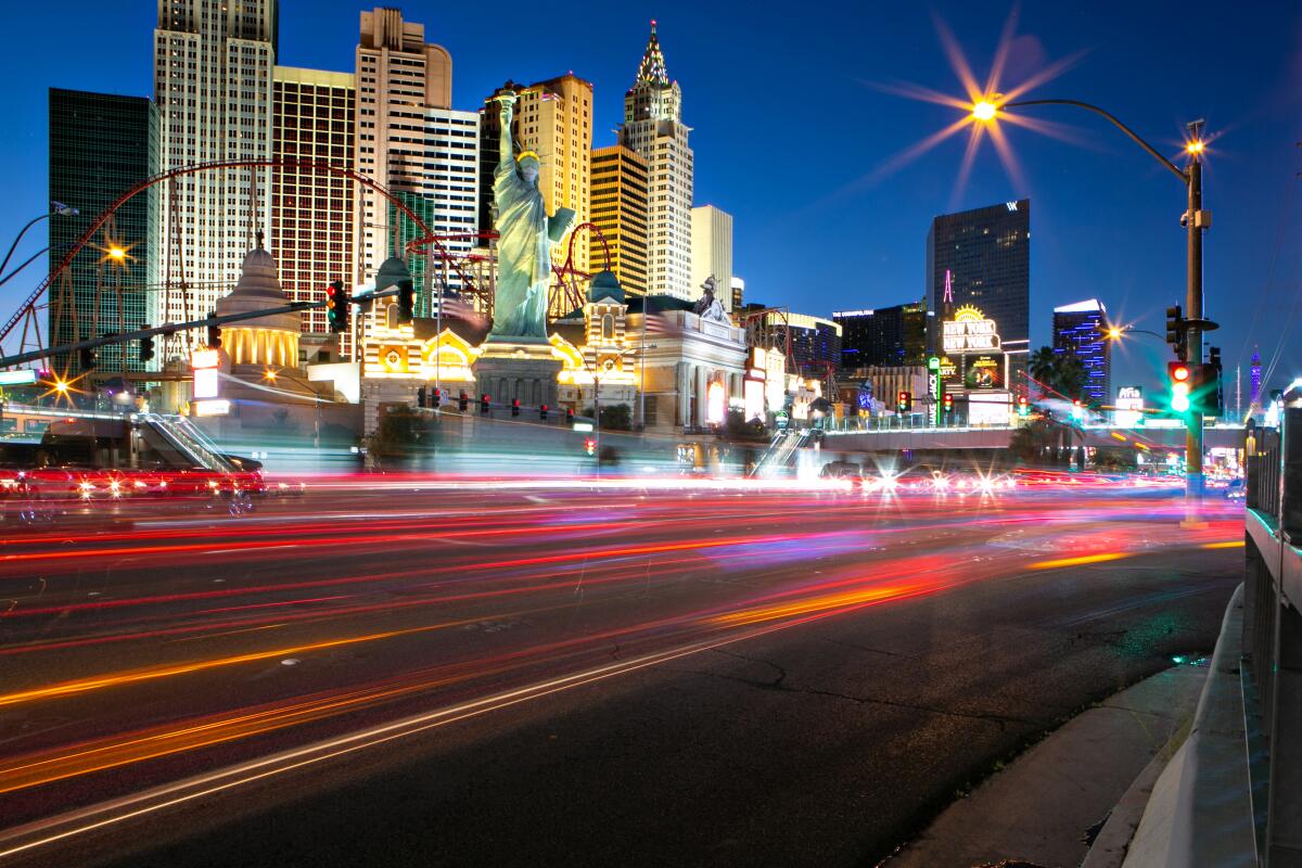 The Las Vegas Strip at night