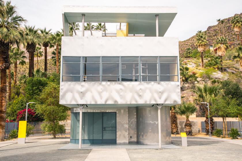 PALM SPRINGS, CA - MARCH 23: The Aluminaire House at Palm Springs Art Museum on Saturday, March 23, 2023 in Palm Springs, CA. (David Vassalli / For The Times)