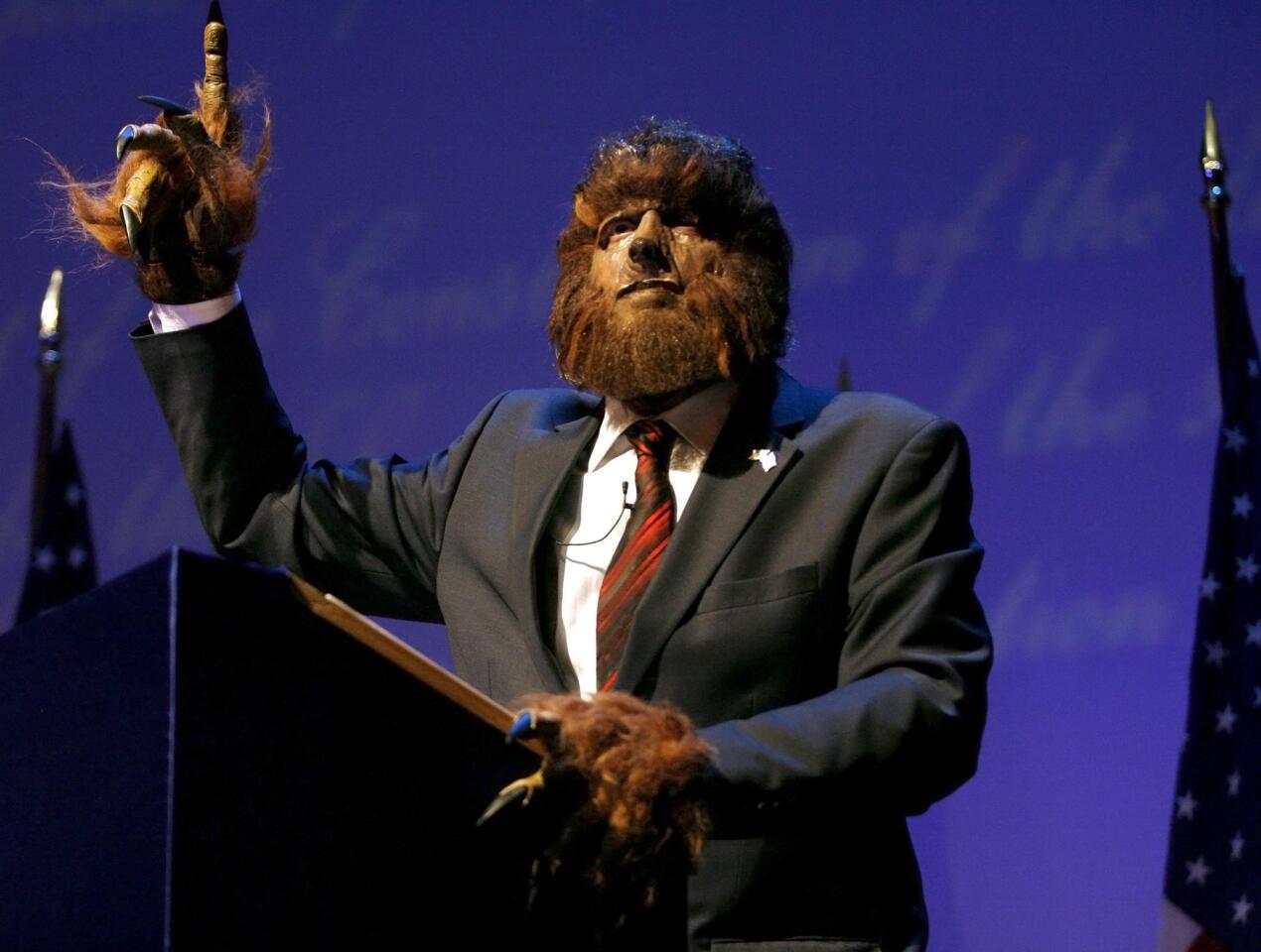 Photo Gallery: Frankenstein vs. Wolf Man in debate