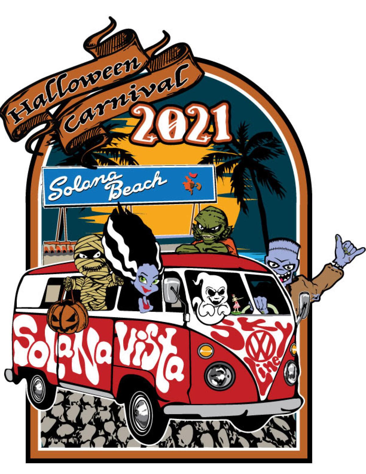A Halloween Carnival logo designed by SBSD parent Jesus Peraza.