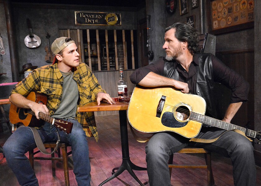Christopher Fordinal, left, and David Atkinson in the Lounge Theatre's "Salvage."