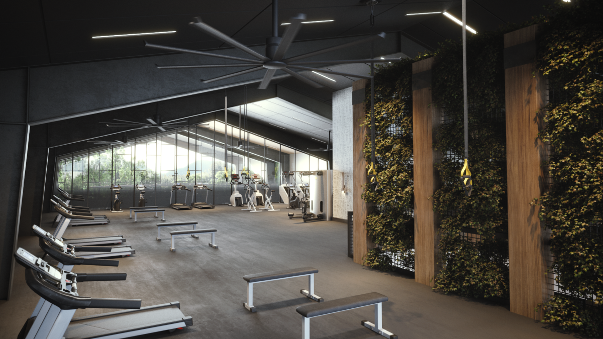 A rendering of the Fit Athletic Club at 3Roots, a facility that will only be available to homeowners in the community.