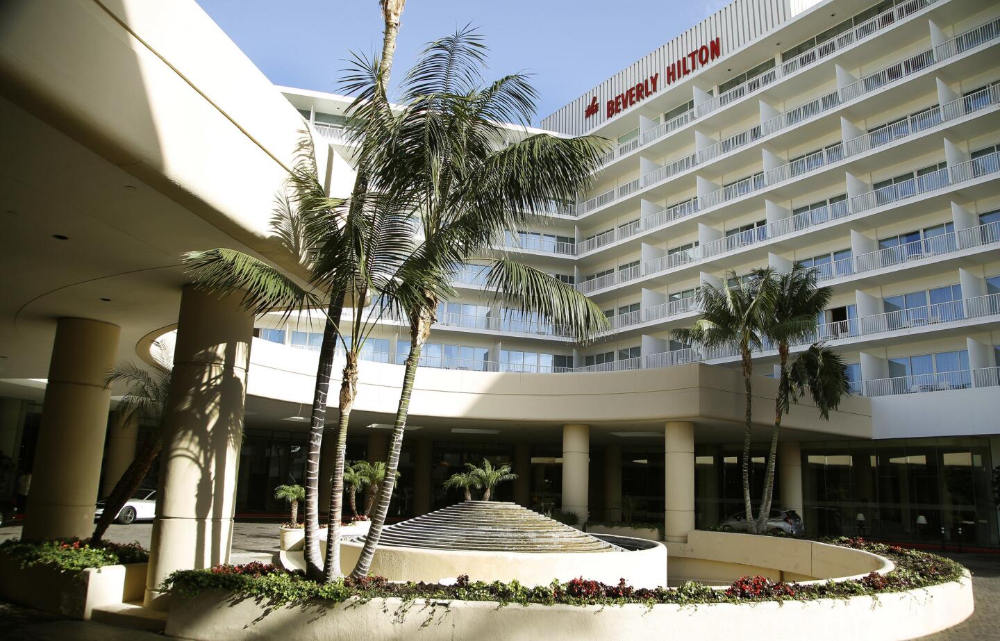 The Beverly Hilton Hotel is one of the hardest-working hotels in Hollywood, hosting events such as the Golden Globes and the Oscar luncheon.