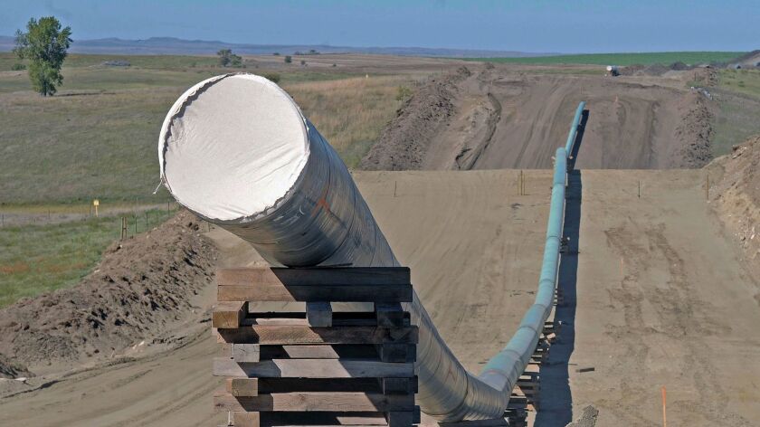 The Dakota Access pipeline in Morton County, N.D.