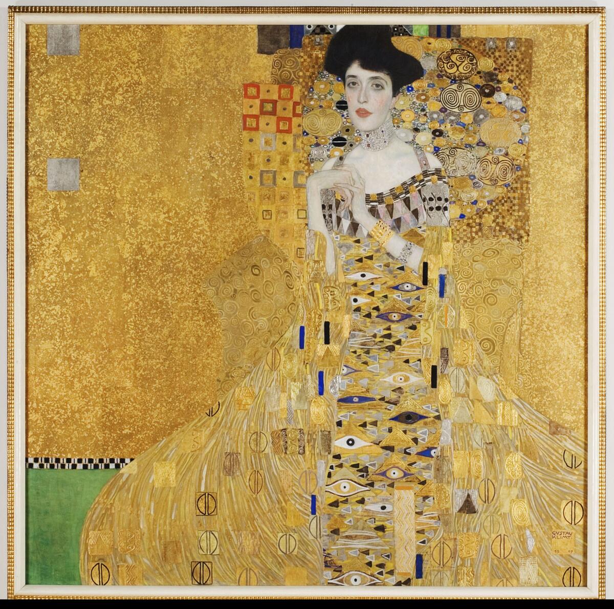 “Adele Bloch-Bauer I” by the Austrian painter Gustav Klimt.