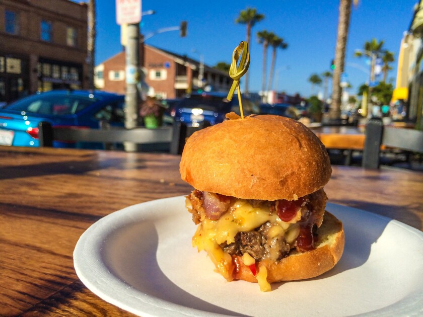 Sliders are among foods you might try during the Coast of Pacific Beach restaurant walk.