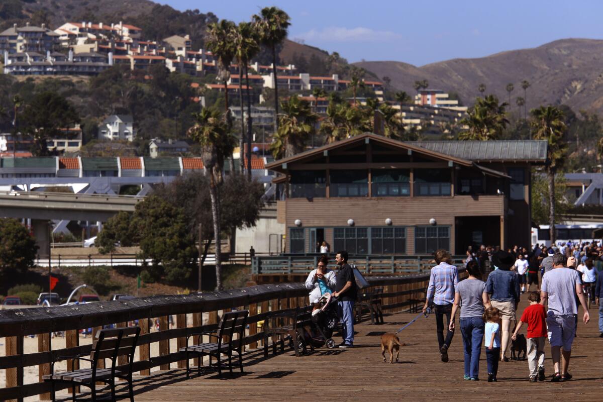 The Ventura fault cuts through downtown before it heads to the ocean.