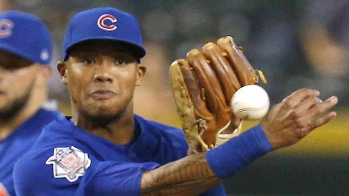 Addison Russell is serving a 40-game domestic violence suspension following allegations by his ex-wife.
