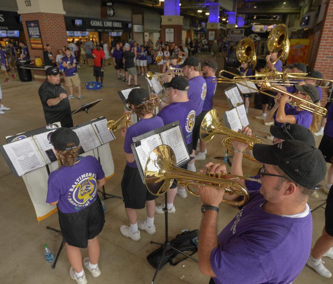 Ravens marching band at M&T in 2013