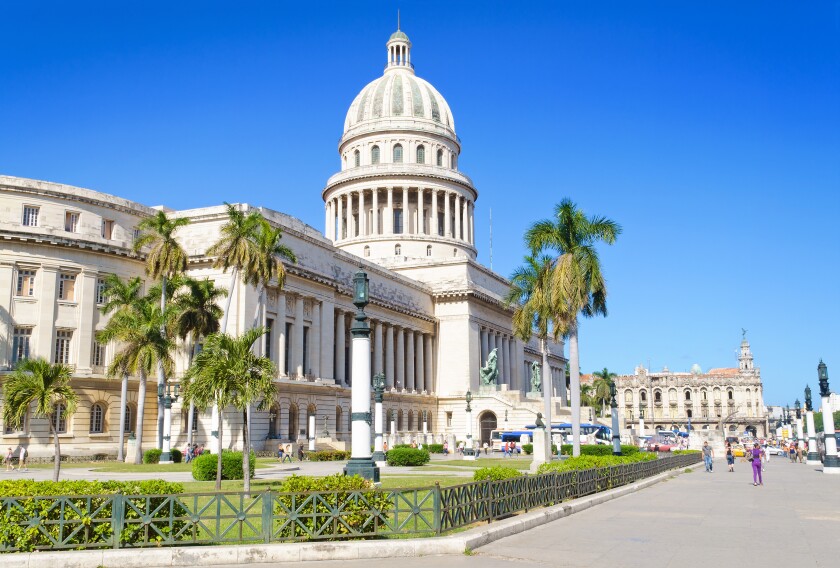 The National Capitol Building in Havana, Cuba.