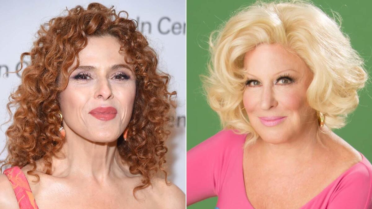 Bernadette Peters, left, will replace Bette Midler in "Hello, Dolly!" next year.