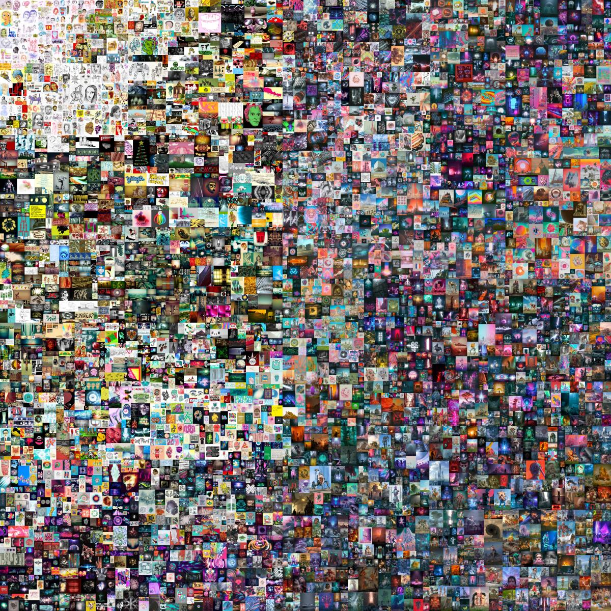 Many-colored digital collage