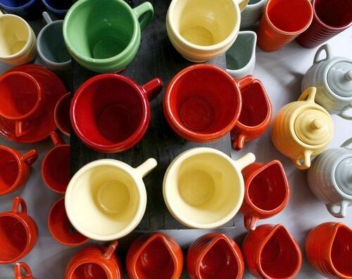 Bauer Pottery teapots