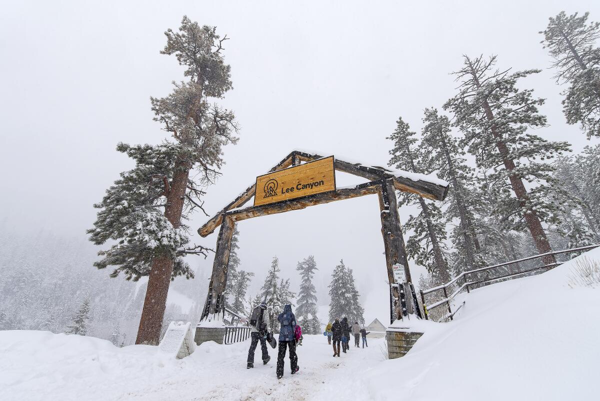 The Lee Canyon ski resort was the site of an avalanche on Monday.