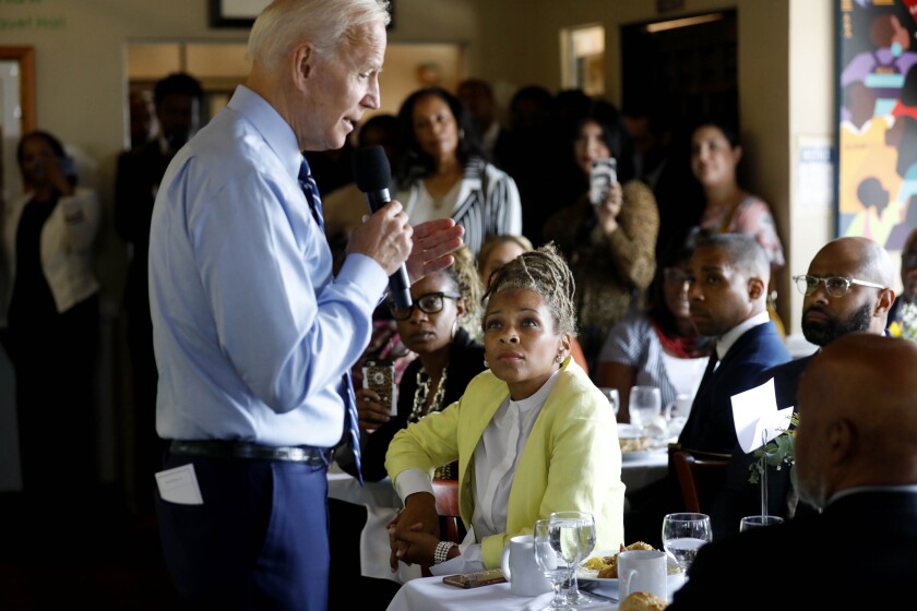 Joe Biden at an L.A. restaurant 