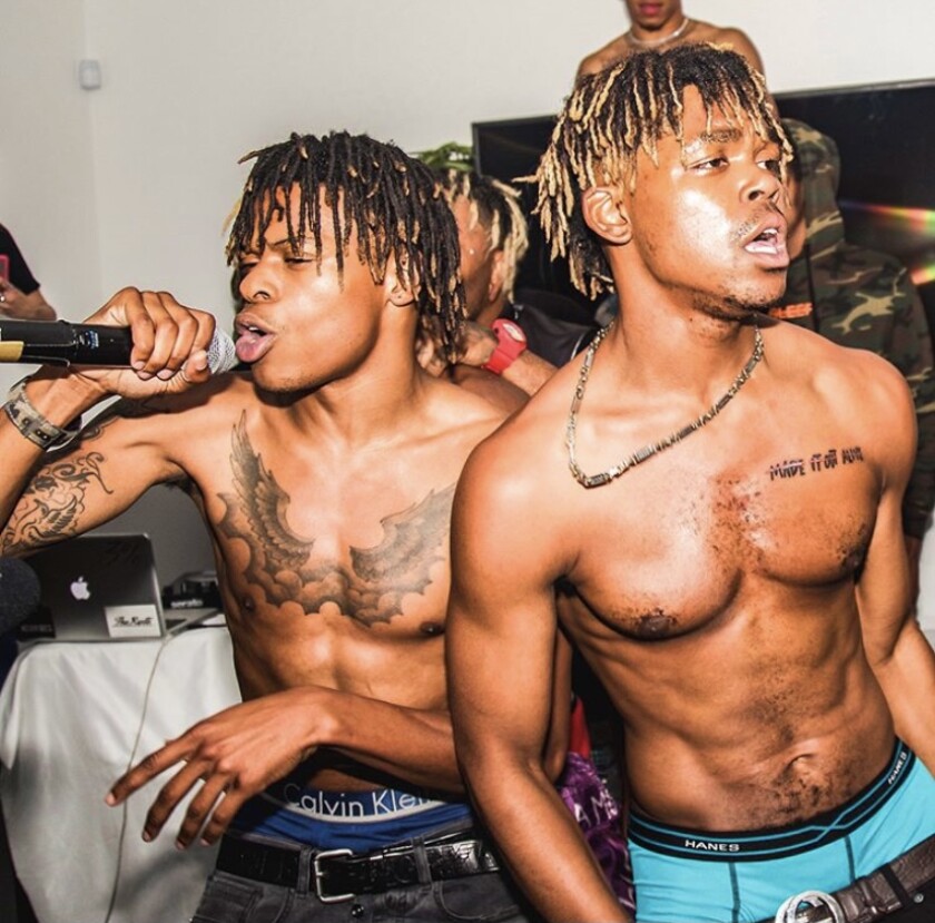 The L.A. hip-hop duo Wav3Pop