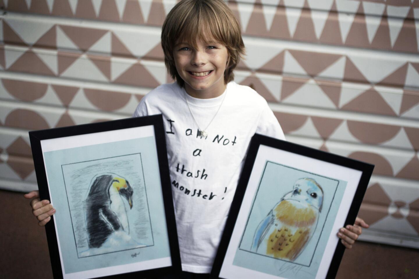 Wyatt Workman, 9, wants to save the ocean and created "Save the Sea from the Trash Monster," a claymation video and a book.