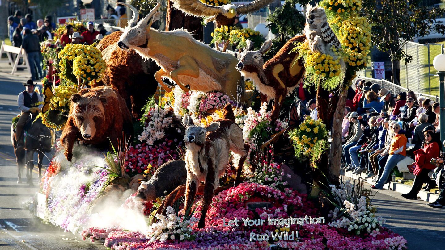 "Let Your Imagination Run Wild!" float during the 2016 Rose Parade.