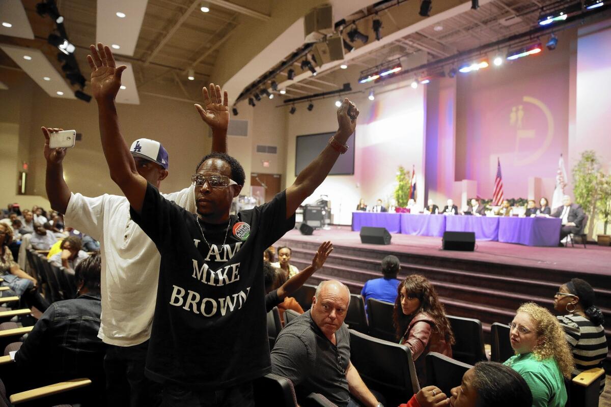 Many residents at a Ferguson City Council meeting expressed displeasure over details of a citizens review board proposed to monitor the Police Department.