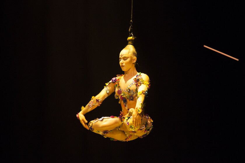 A hair-raising moment in Cirque du Soleil's "Volta."