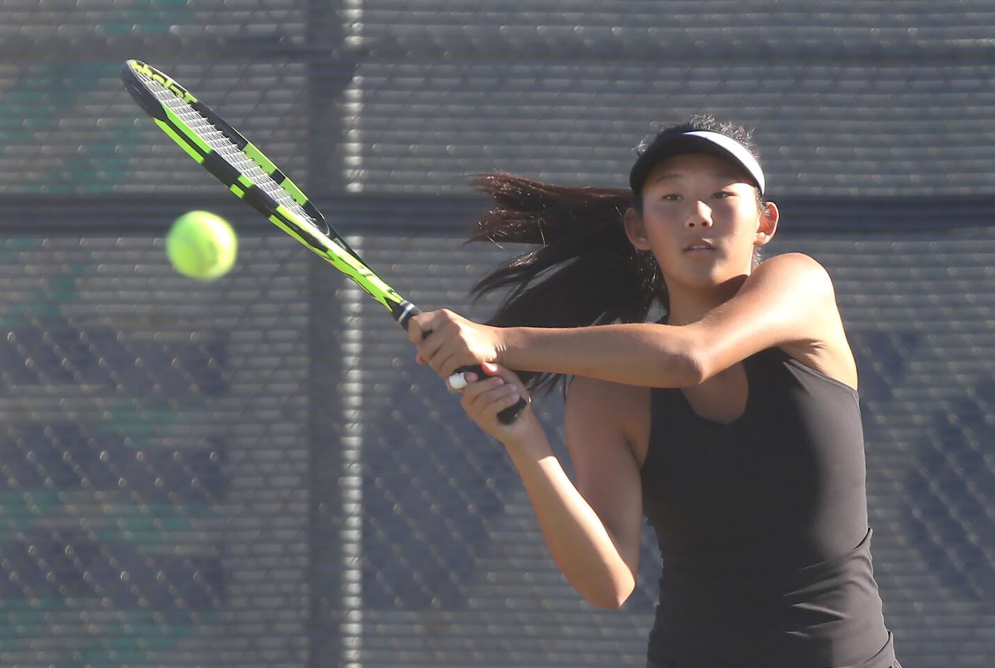 Photo Gallery: Huntington Beach vs. Edison in girls' tennis