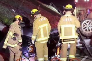 One person is dead and three more seriously injured after a single-vehicle rollover crash on a major interchange in Griffith Park early Sunday.