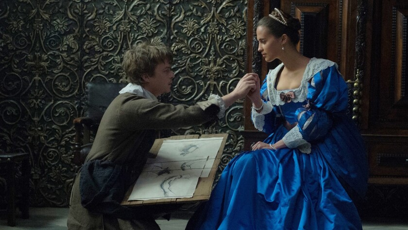 Dane DeHaan and Alicia Vikander in the movie 'Tulip Fever."
