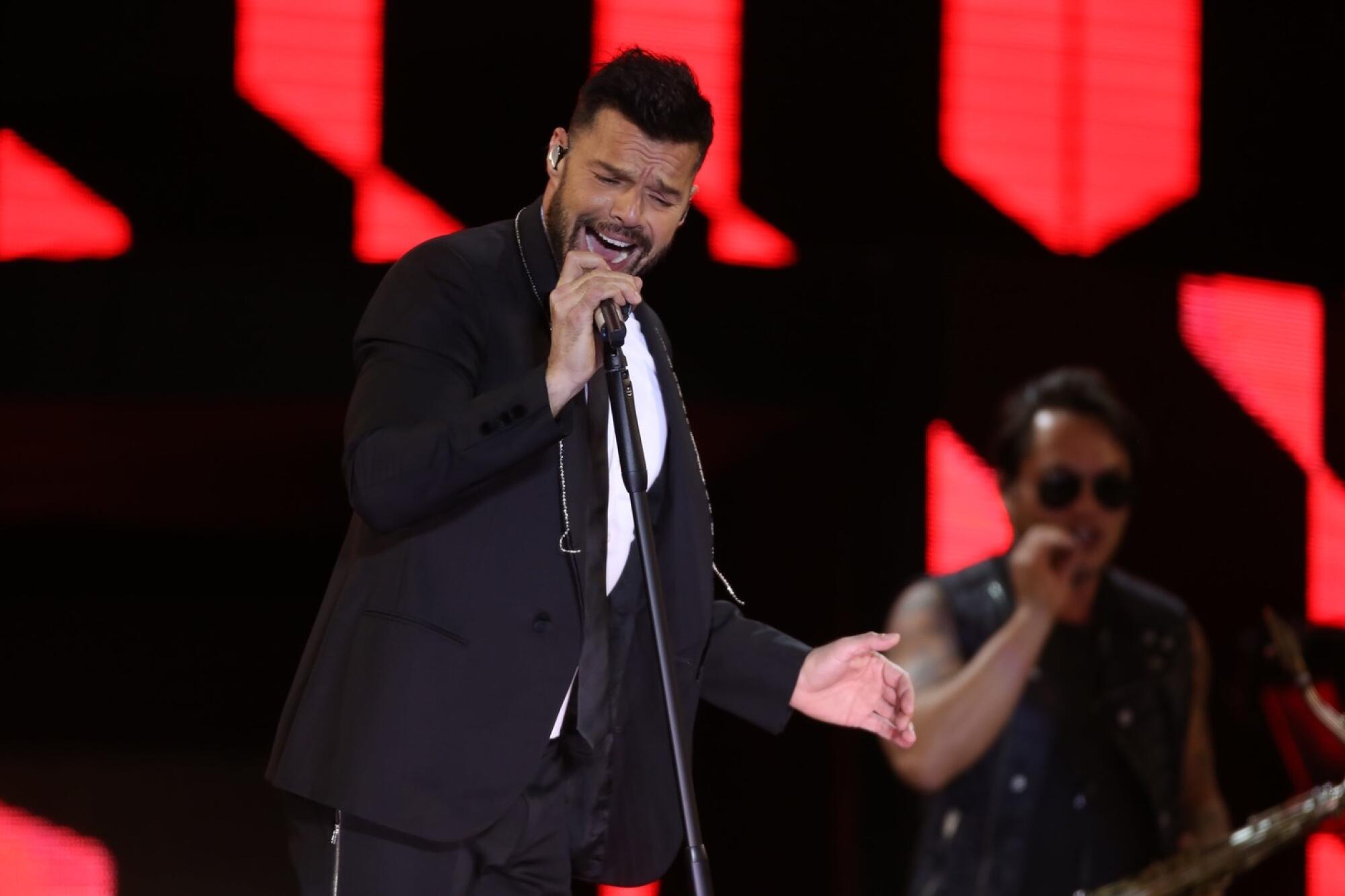 El cantante Ricky Martin en una de sus presentaciones.