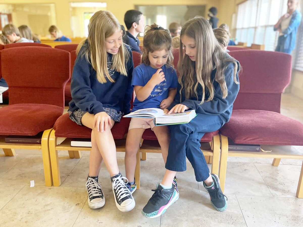 Present-day St. Paul's Lutheran School students.